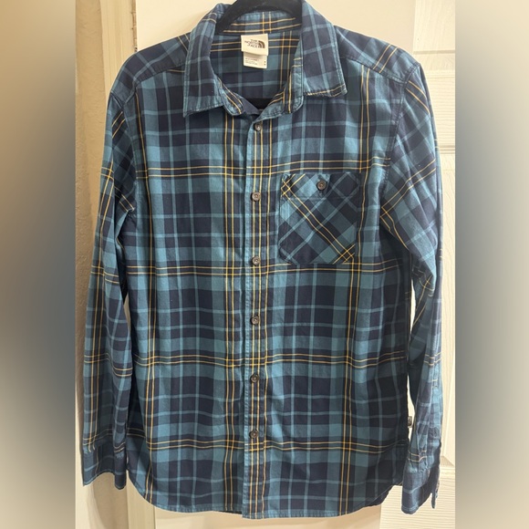 The North Face Other - The North Face Navy and Teal Plaid Men's Shirt